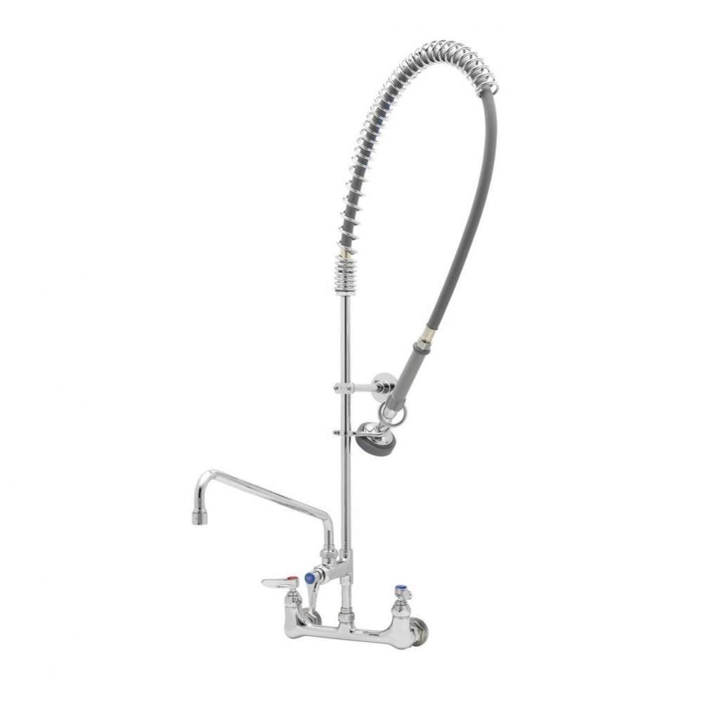 Pre-Rinse Unit: 8'' Wall Mount, Add-On Faucet w/ 14'' Swing Nozzle, B-0044-R,