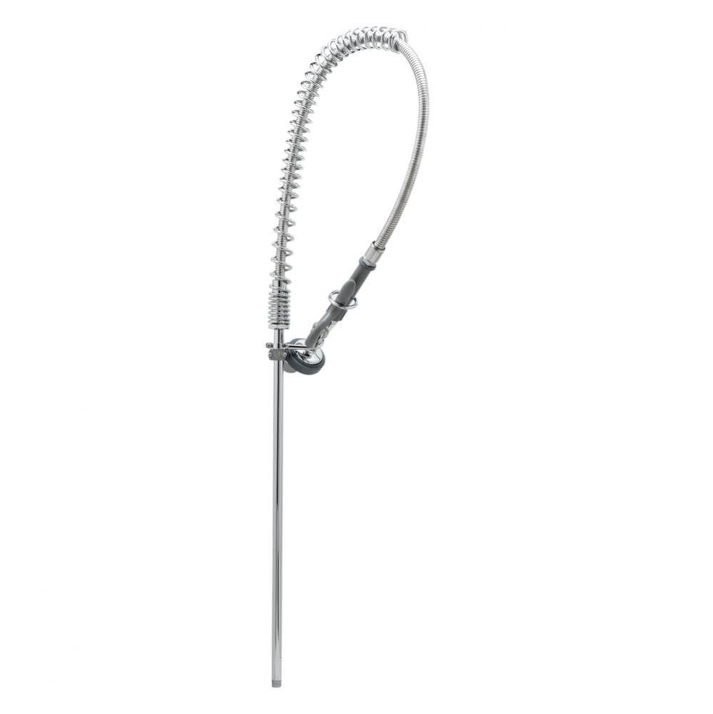 Pre-Rinse Assembly, 44'' Stainless Steel Hose, Self-Closing Squeeze Valve, Wall Bracket