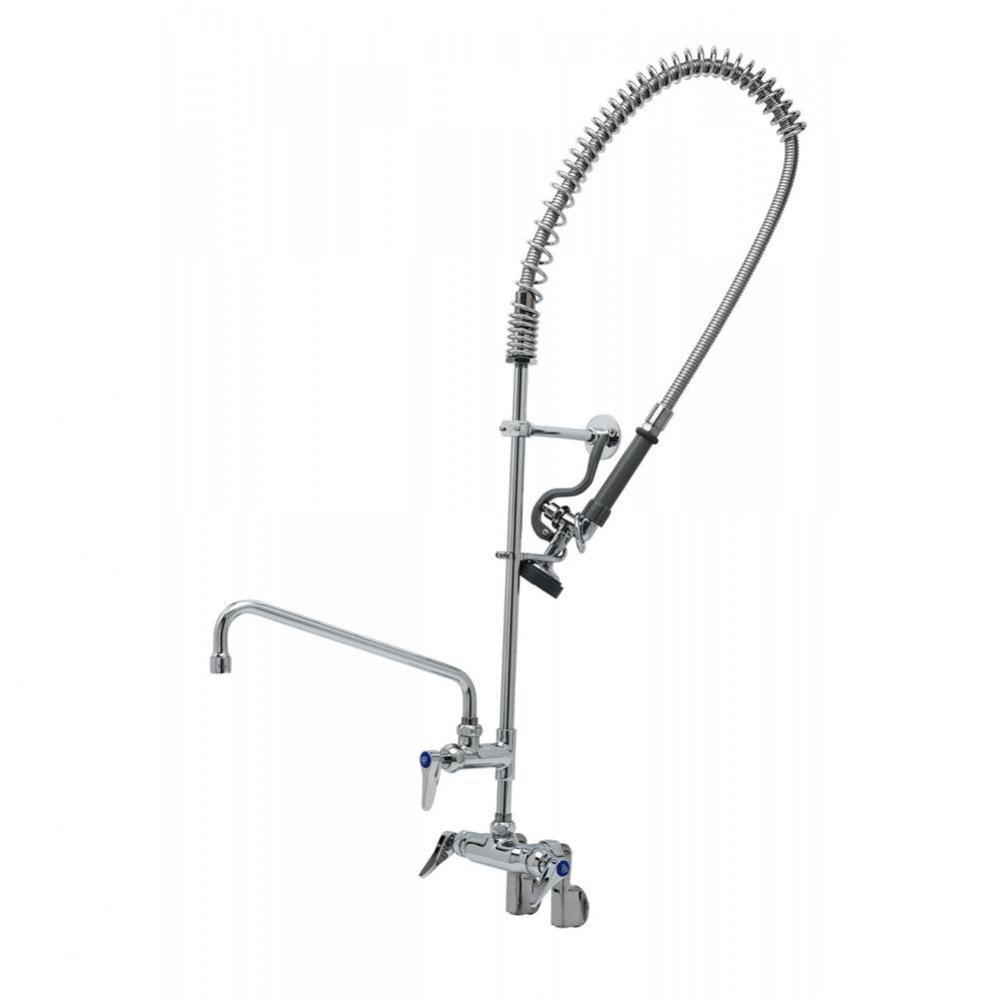 Pre-Rinse Unit, Wall Mount, Adjustable Centers, Ceramas, 44'' Hose, B-0107 Spray Valve,