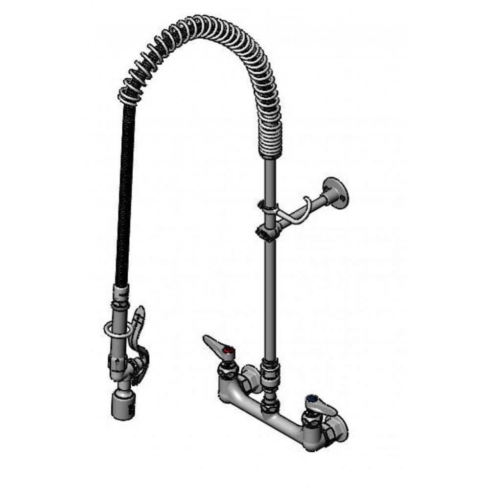 Pre-Rinse Unit, 8'' Wall Mount, Vacuum Breaker, Wall Bracket, Low Flow Spray Valve