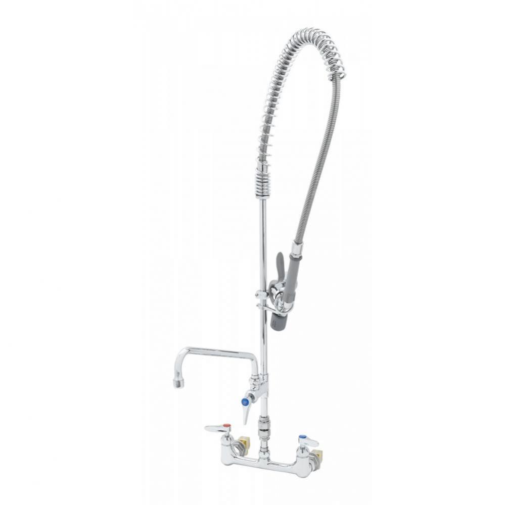 Pre-Rinse, 8'' Wall Mount Base, VB, Wall Bracket, 44'' Flex Hose, Low-Flow Spr