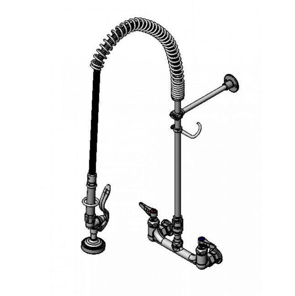 Pre-Rinse,8''c/c Wall Mount Base,Vacuum Breaker,Wall Bracket,44''St.Steel Hose