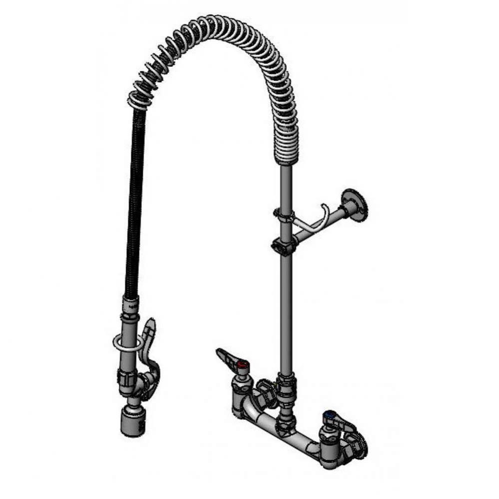 Pre-Rinse, 8'' Wall Mount Base, VB, Wall Bracket, 44'' Flex Hose, Low-Flow Spr