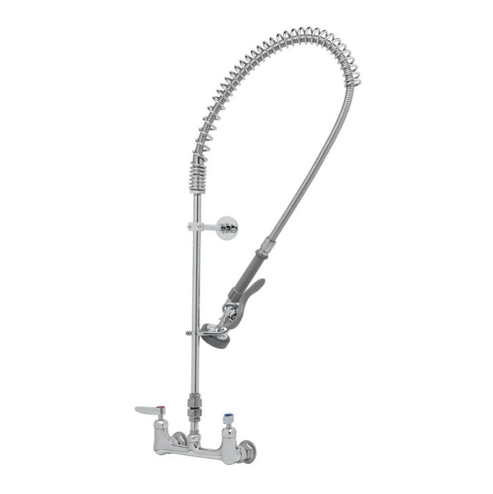 Pre-Rinse,8''c/c Wall Mount Base, Vacuum Breaker, Wall Bracket, 44'' Flex Hose