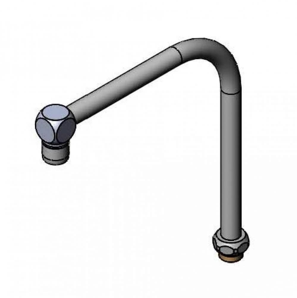 High-Arc Swivel Gooseneck with Cube Style Aerator Outlet (2.2 GPM)