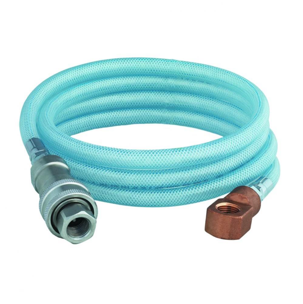 Hose Assembly, 8' Length, S'Steel Quick Disconnect & Brass Elbow