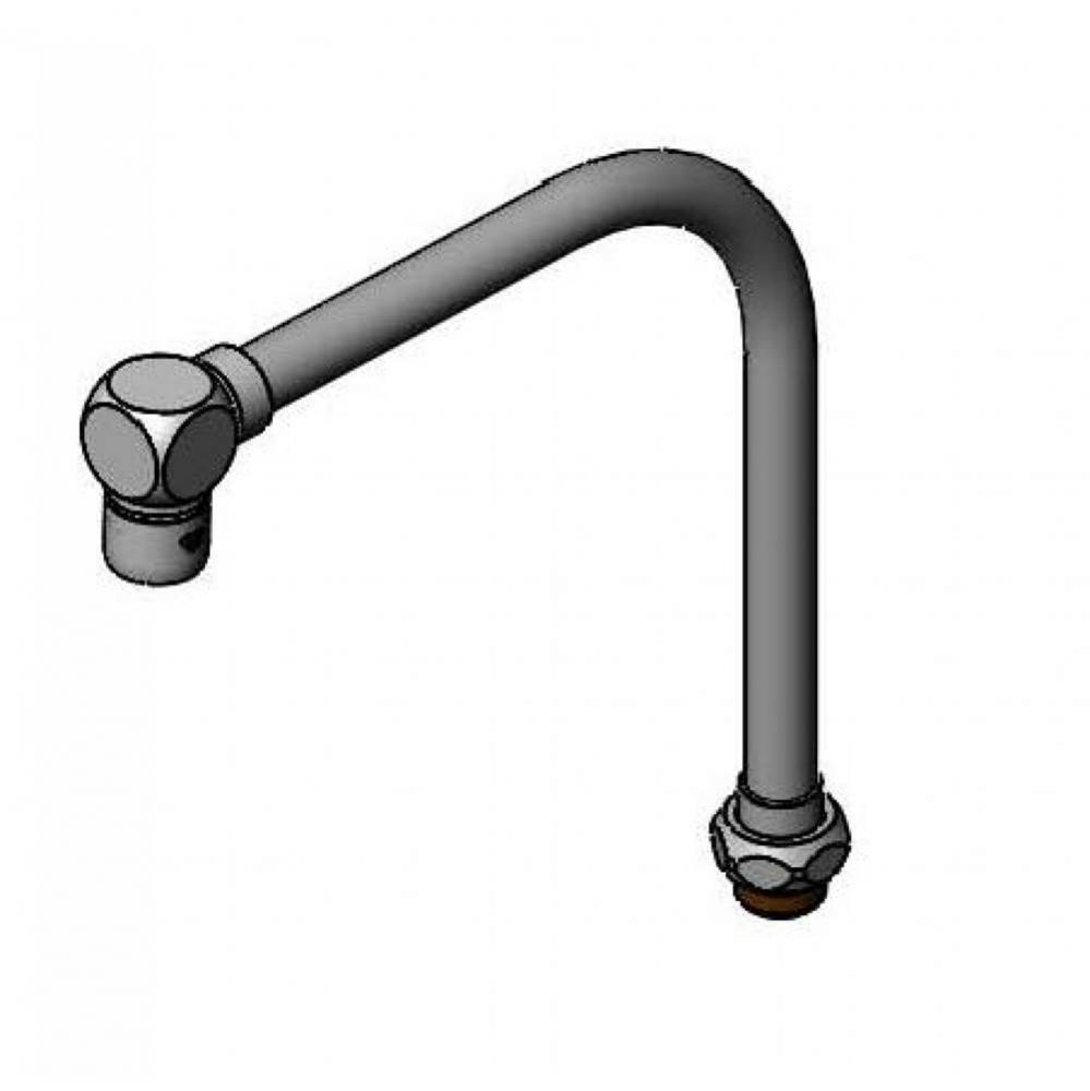 High-Arc Swivel Gooseneck with Cube Style Aerator Outlet (2.2 GPM)