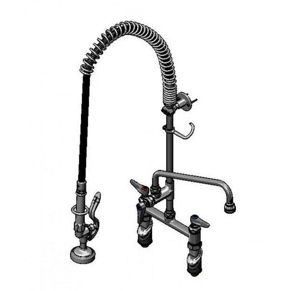 EasyInstall Pre-Rinse, 8'' DeckMount, Eternas, 12'' ADF & 2.2 GPM Rosespra