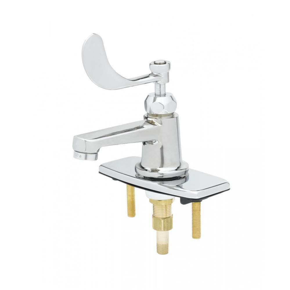 Lavatory Faucet: Single Temp, Cerama, Decor Wrist-Action Handle, VR Aerator, Deckplate