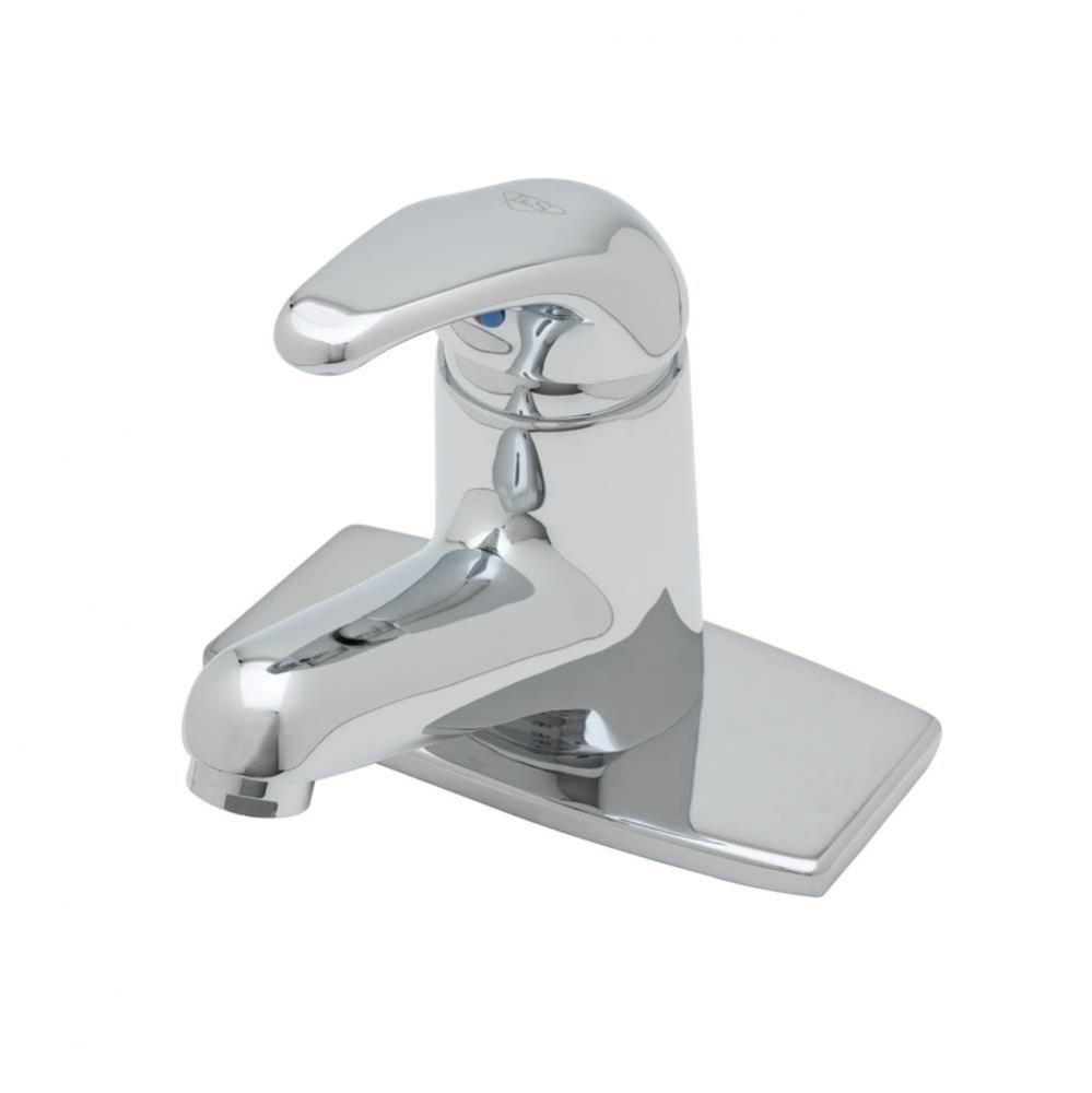 Single Lever Faucet, Ceramic Cartridge, Short Spout, Rigid Base, Flex Lines, Deckplate