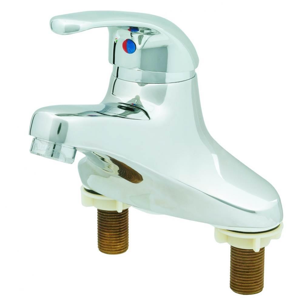 4'' Deck Mount Single Lever Faucet, Short Handle, 1.5 GPM VR Aerator, Pop-Up Drain