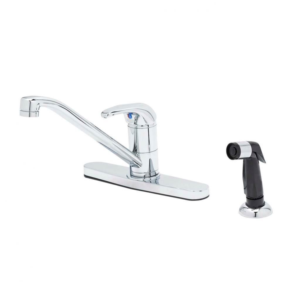 Single Lever Faucet, 48'' Sidespray, 9'' Swivel Spout, 1.5 GPM VR Aerator, Fle