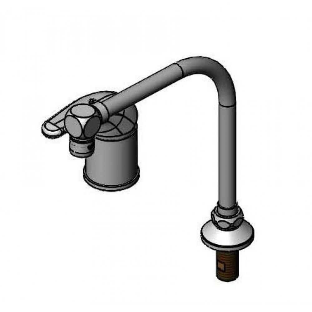 Side Mount Mixing Faucet, High-Arc Gooseneck & 2.2 GPM Aerator, Inlet Flex Lines