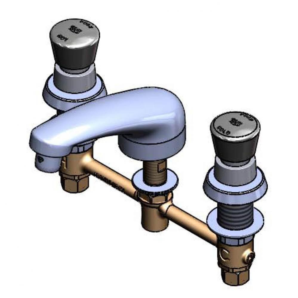 Easyinstall Concealed Widespread w/ Push-Down Metering, Lavatory Spout w/ 0.5 GPM Outlet