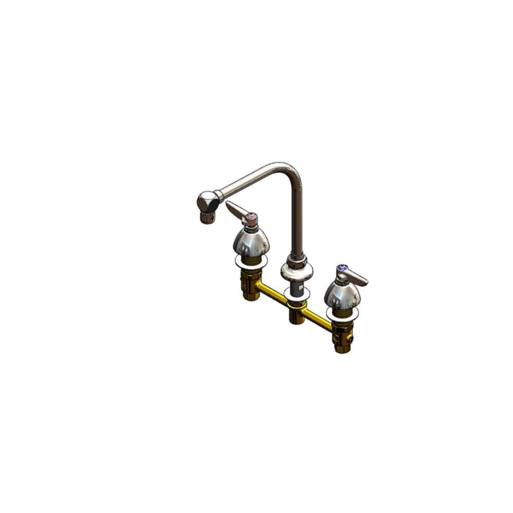 Lavatory Faucet, 8'' Concealed Body, High-Arc Gooseneck & 2.2 gpm Aerator, Lever Han