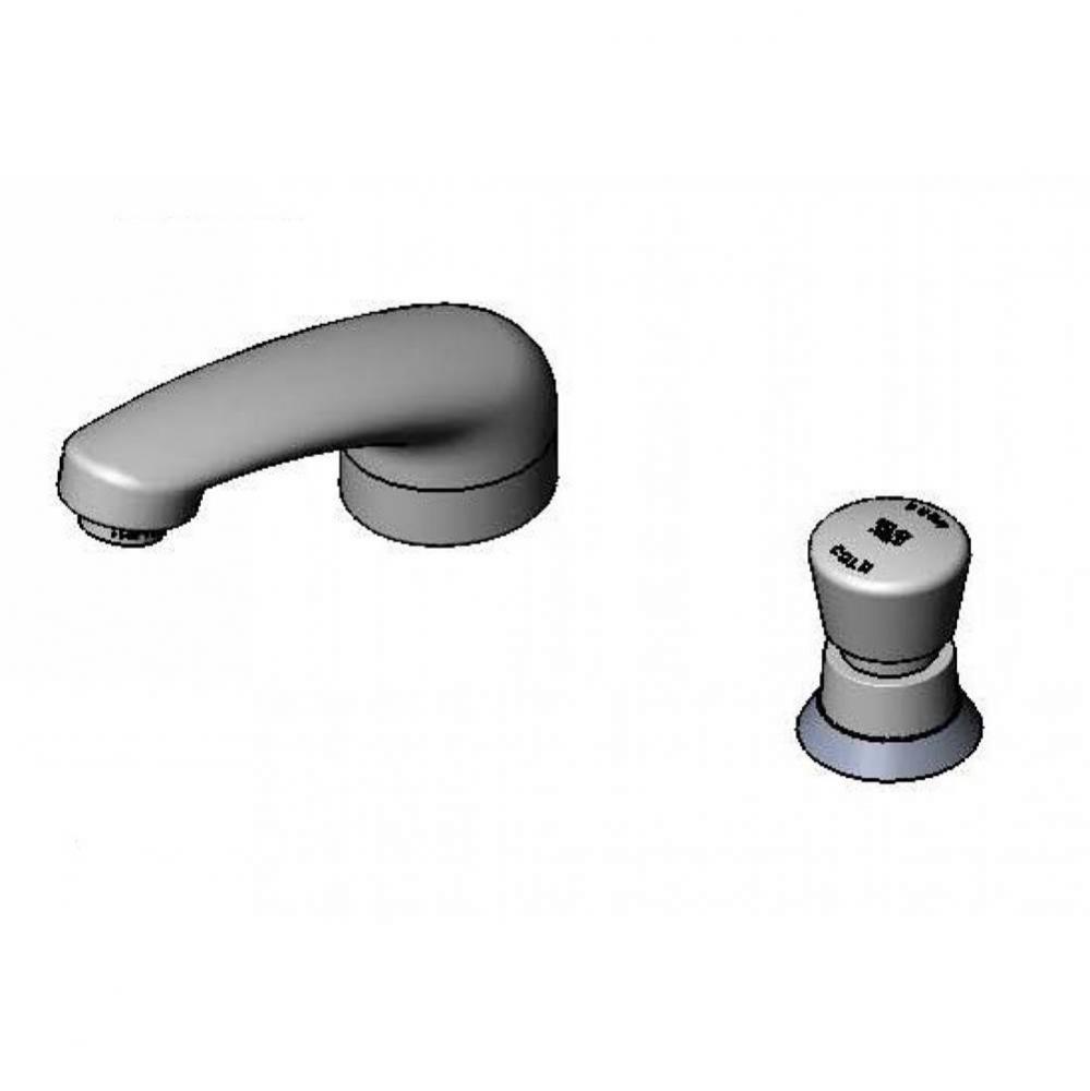 Single Temp Faucet, Push Button Metering, Cold Water Only, 5'' Cast Spout, B-0199-08-N05