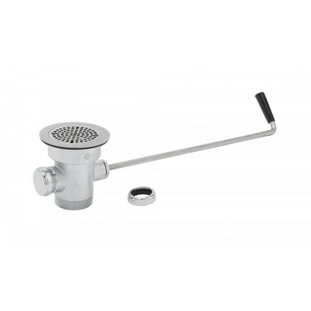 Waste Drain Valve, Long Twist Handle, 3'' x 2''