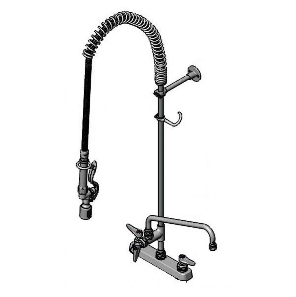 8'' Deck Mount Workboard Pre-Rinse unit W/Cerama, B-0107-J, 12'' Add-On Faucet