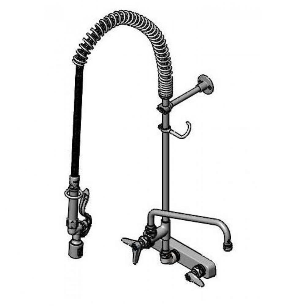 8'' Wall Mount Workboard Pre-Rinse unit W/Cerama, B-0107-J, 12'' Add-On Faucet