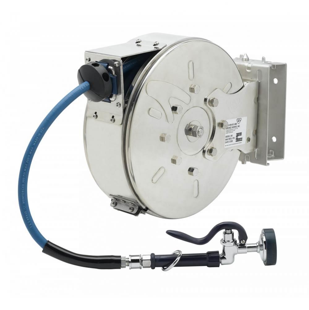 3/8'' x 30' Enclosed SS Reel w/ SS Swing Bracket