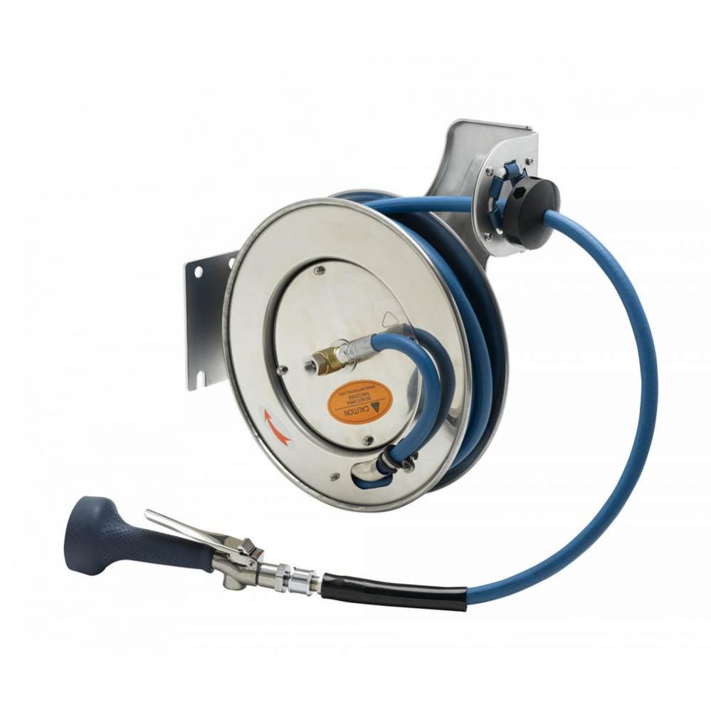 Hose Reel: 3/8'' ID x 35' Hose, Open SS, B-0108-H High Flow Spray Valve