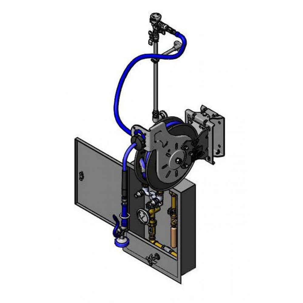 Hose Reel System, 3/8'' x 35' Open Hose Reel, Control Cabinet, EasyInstall Mounting