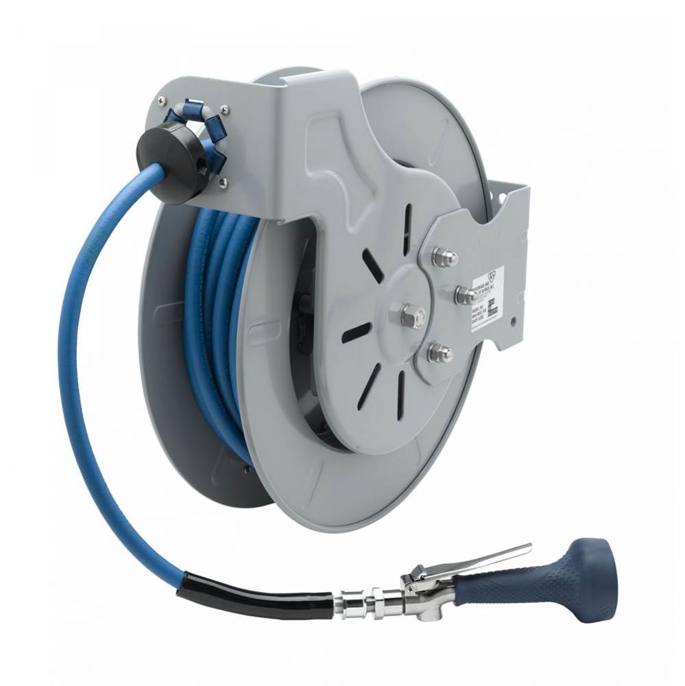 Hose Reel,3/8''Open,50Ft,Epoxy Coated Steel,Hi-Flow Spray Valve