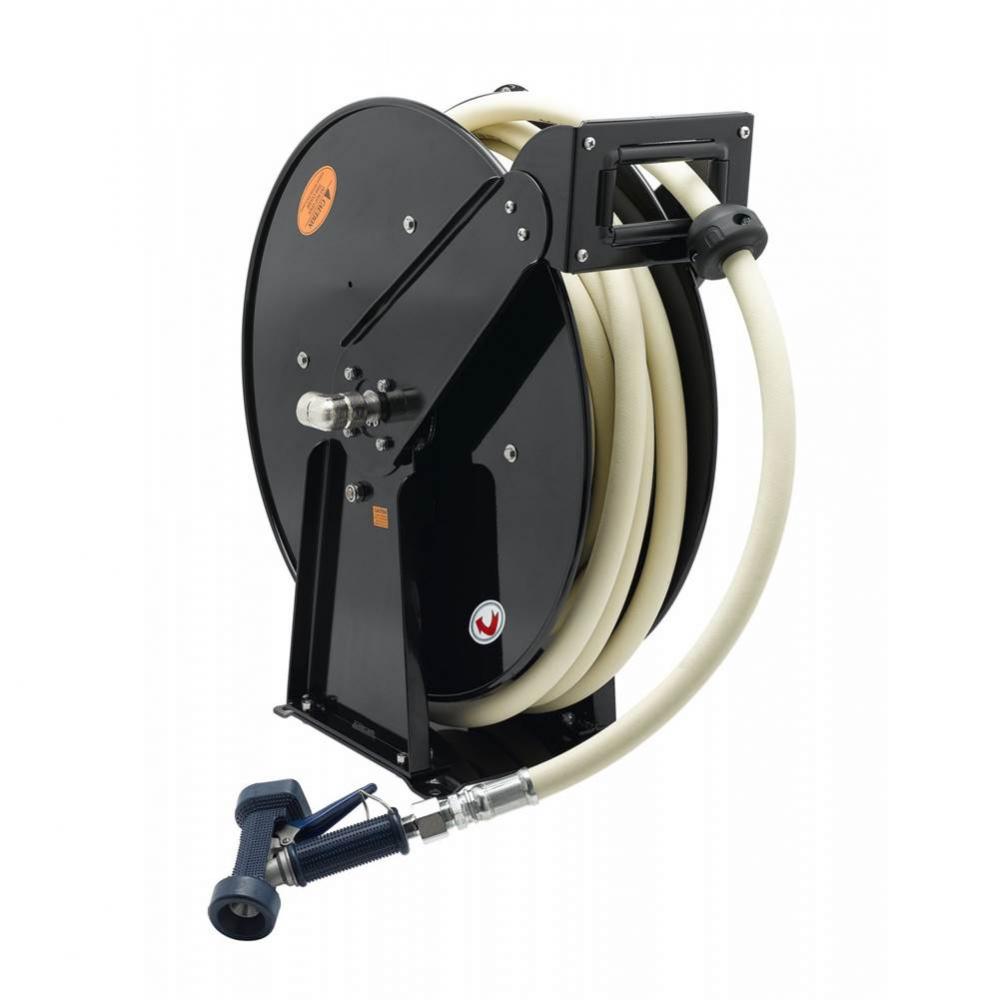 Hose Reel, Open, Epoxy Coated Steel, 3/4'' x 50' Hose, 7/16'' Rear Trigge