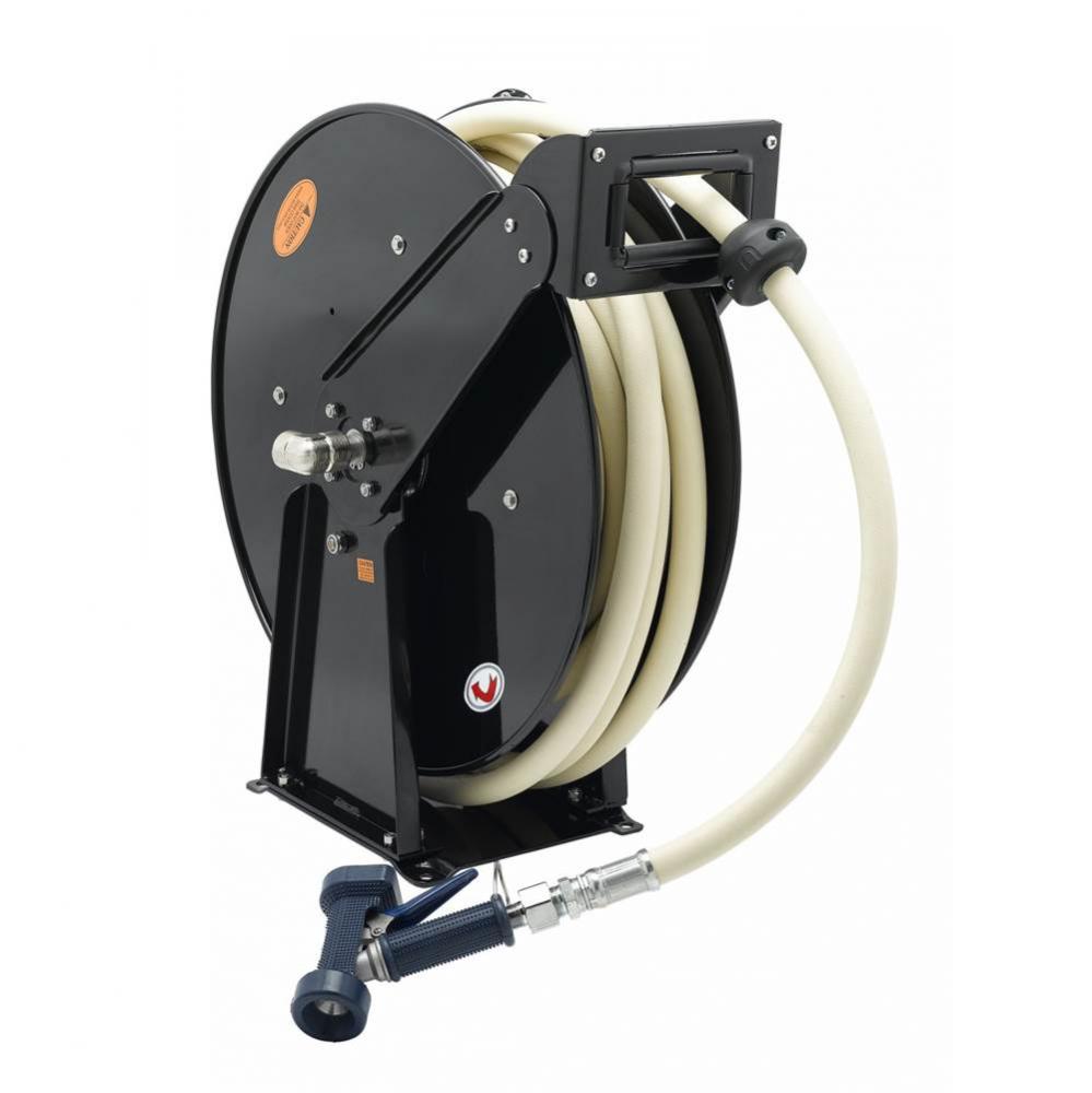 Hose Reel, Open, Epoxy Coated Steel, 3/4'' x 50' Hose, 9/16'' Rear Trigge