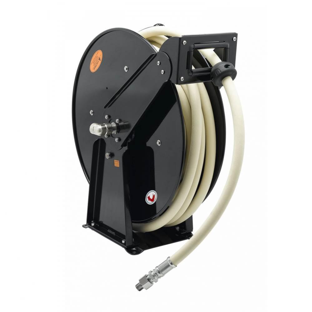 Hose Reel, Open, Epoxy Coated Steel, 3/4'' x 50' Creamery Hose