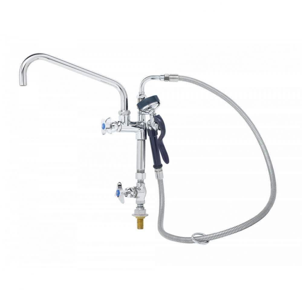 BIG-FLO Assembly: Control Valve, Add-On Faucet & 12'' Nozzle, Angled Spray Unit