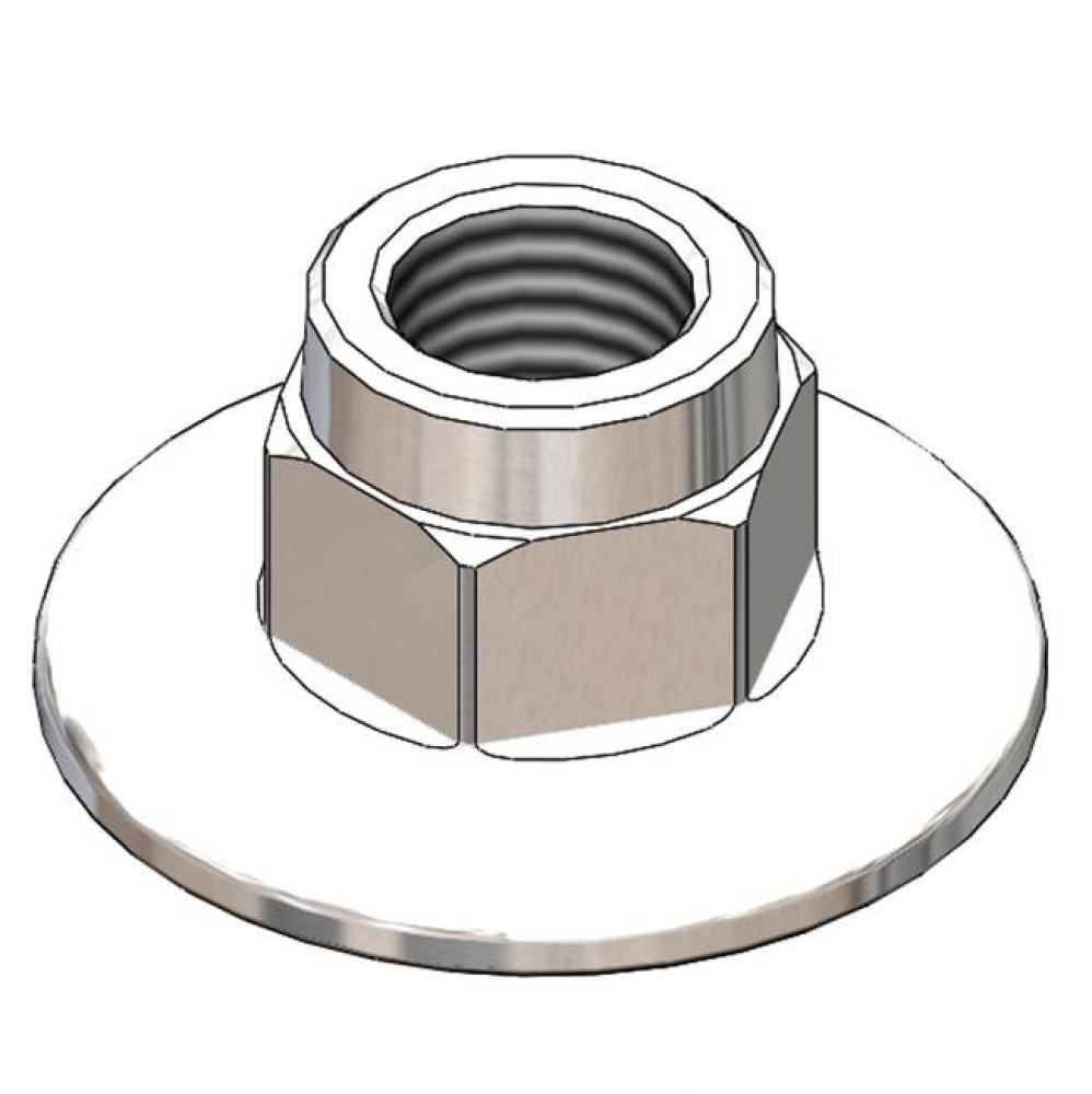 Lab Panel Flange with 1/2'' NPT Female Inlet and 3/8'' IPS Female Outlet