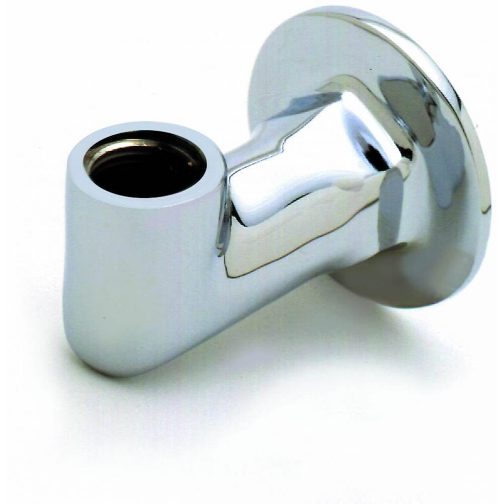 Lab Flanged Elbow, 3/8'' NPT Female Inlet and Outlet, 2'' Wall Flange