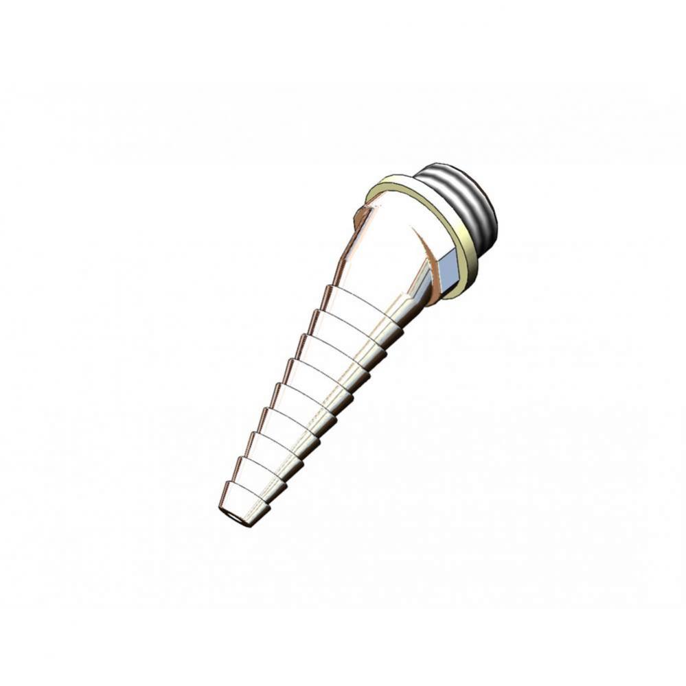 Lab Accessory: Angled Serrated Tip, 3/8'' NPT Male Inlet & Washer