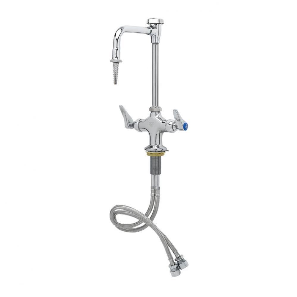 Lab Mixing Faucet, Vacuum Breaker Nozzle, Serrated Tip, QT Eternas, Levers