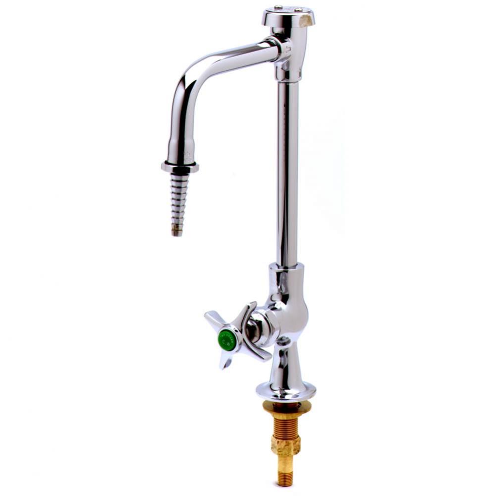Lab Faucet, Single Temp. Control, Swivel/Rigid Vacuum Breaker Nozzle, Serrated Tip