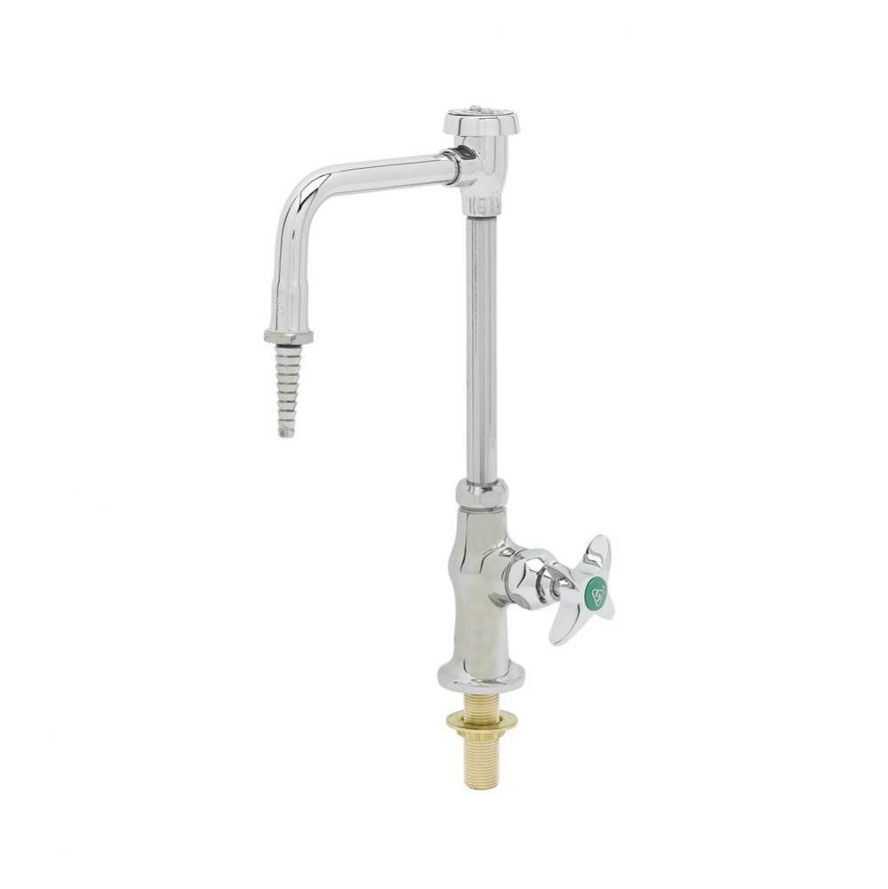 Lab Faucet, Single Temp. Control, Swivel/Rigid Vacuum Breaker Nozzle, Serrated Tip