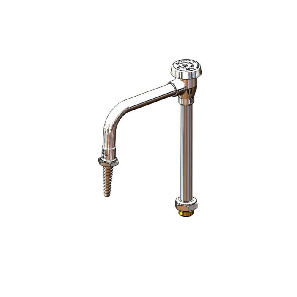 Lab Faucet, Single Temperature, VB Swing Nozzle, Serrated Tip, 4'' Wrist Handle