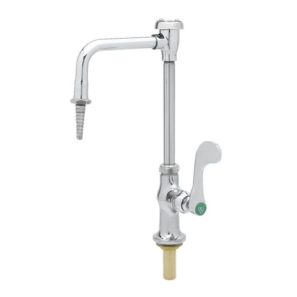 Lab Faucet, Single Temperature, VB Swing Nozzle, Serrated Tip, 4'' Wrist Handle