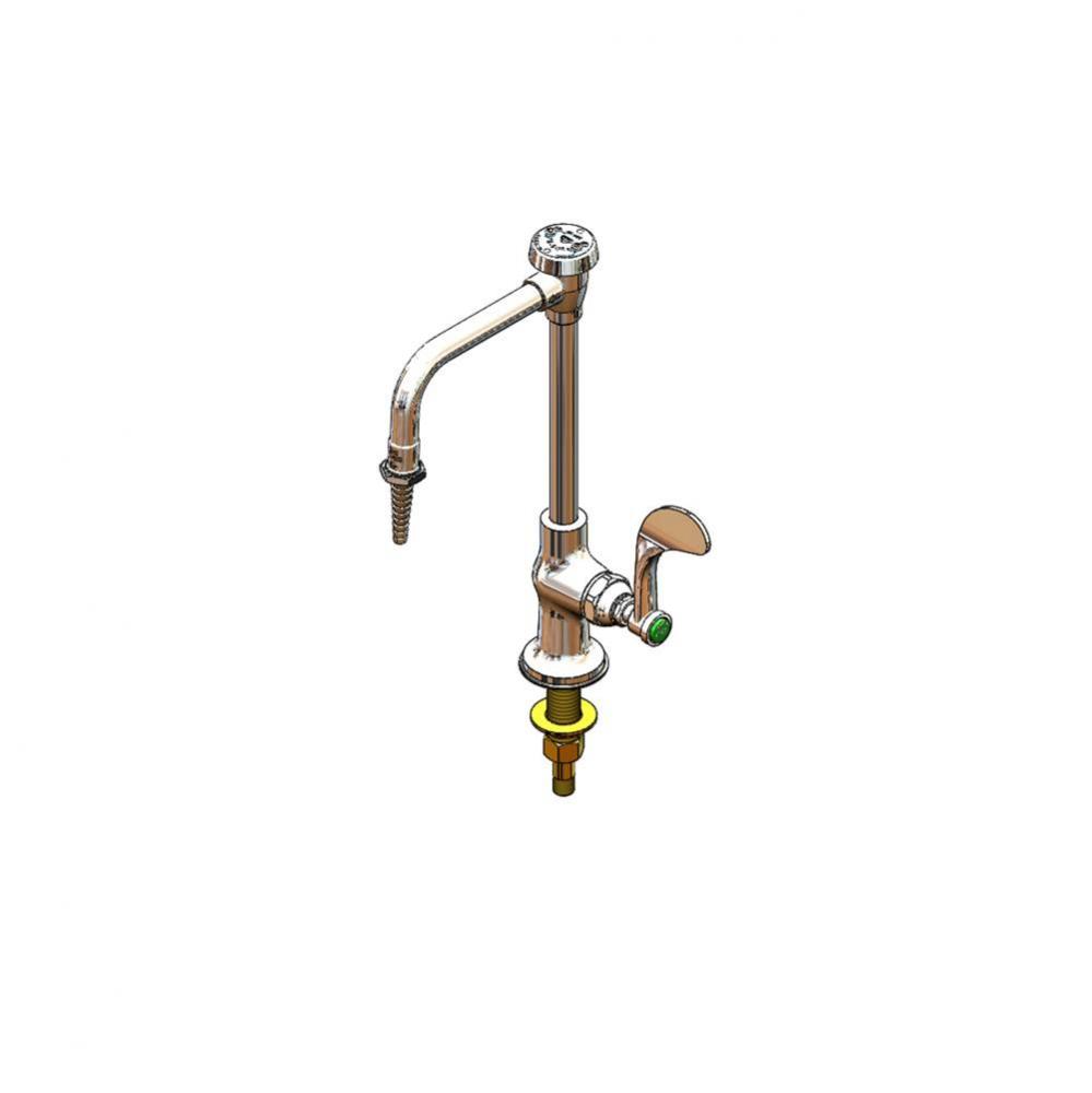 Lab Faucet, Single Temp, Swivel/Rigid VB Nozzle, Serrated Tip, 4'' Wrist-Action Handles