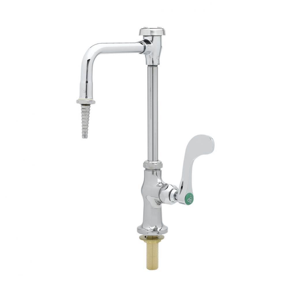 Lab Faucet, Single Temp, Swivel/Rigid VB Nozzle, Serrated Tip, 4'' Wrist-Action Handles