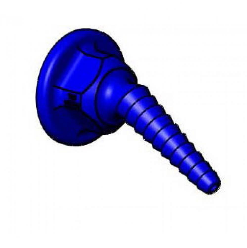 Plastic Panel Flange & Angled Serrated Tip, Blue (3/8'' NPT Female Inlet) '&apo