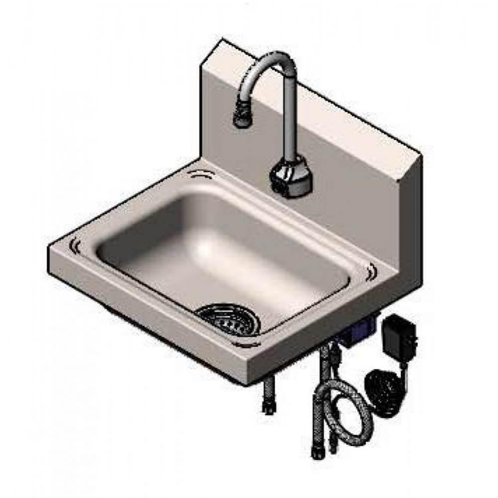 Sink Package: Hand Wash Sink w/ Drain Assembly & EC-3101 Sensor Faucet