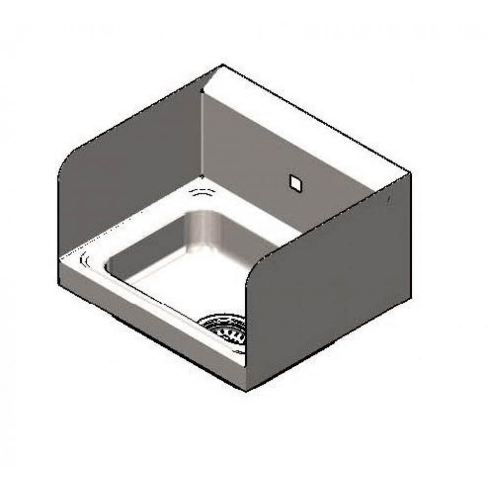 Hand Wash Sink w/ Backsplash, Side Shields, Drain Assembly and Mounting Bracket