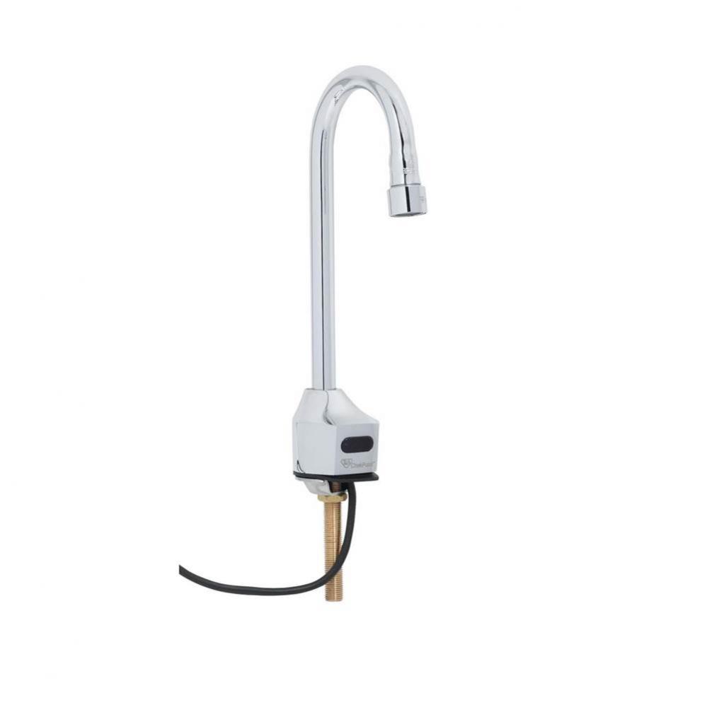 ChekPoint Electronic Faucet, Deck Mount Gooseneck, AC/DC Control Module, 1.2GPM VR Aerator