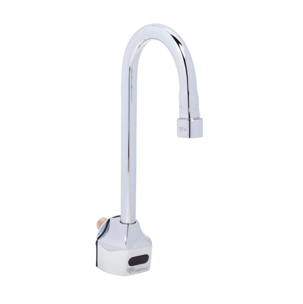 ChekPoint Electronic Faucet, Wall Mount, Gooseneck, AC/DC Control Module, 2.2 GPM / 8.3 LPM VR Aer
