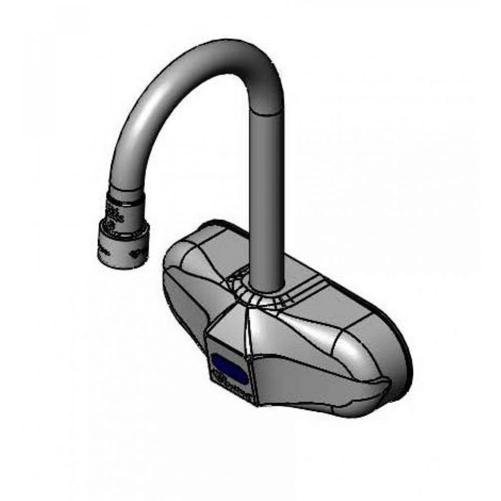 ChekPoint Sensor Faucet, 4'' Wall Mount, Rigid Gooseneck, VR 2.2 GPM Aerator (Two-Hole I