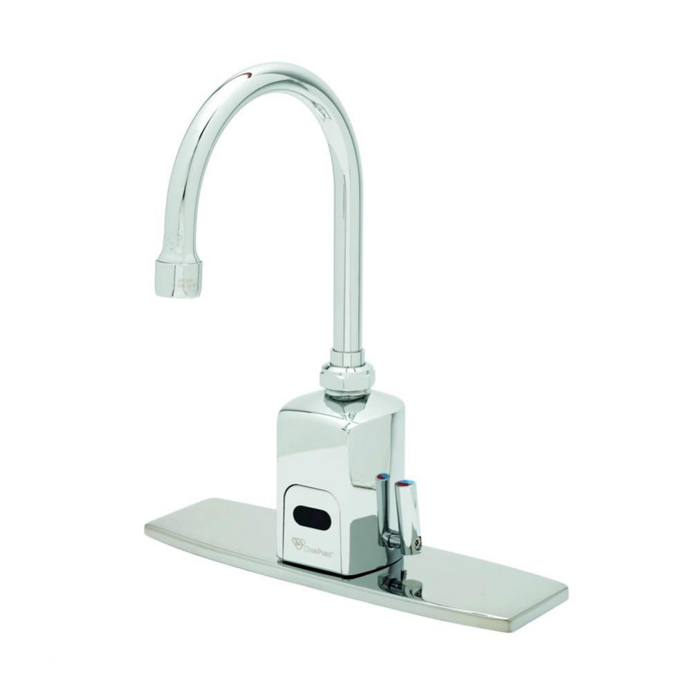 ChekPoint Above-Deck Electronics Faucet, 8'' c/c Deck Plate, Gooseneck, 2.2 GPM VR Aerat