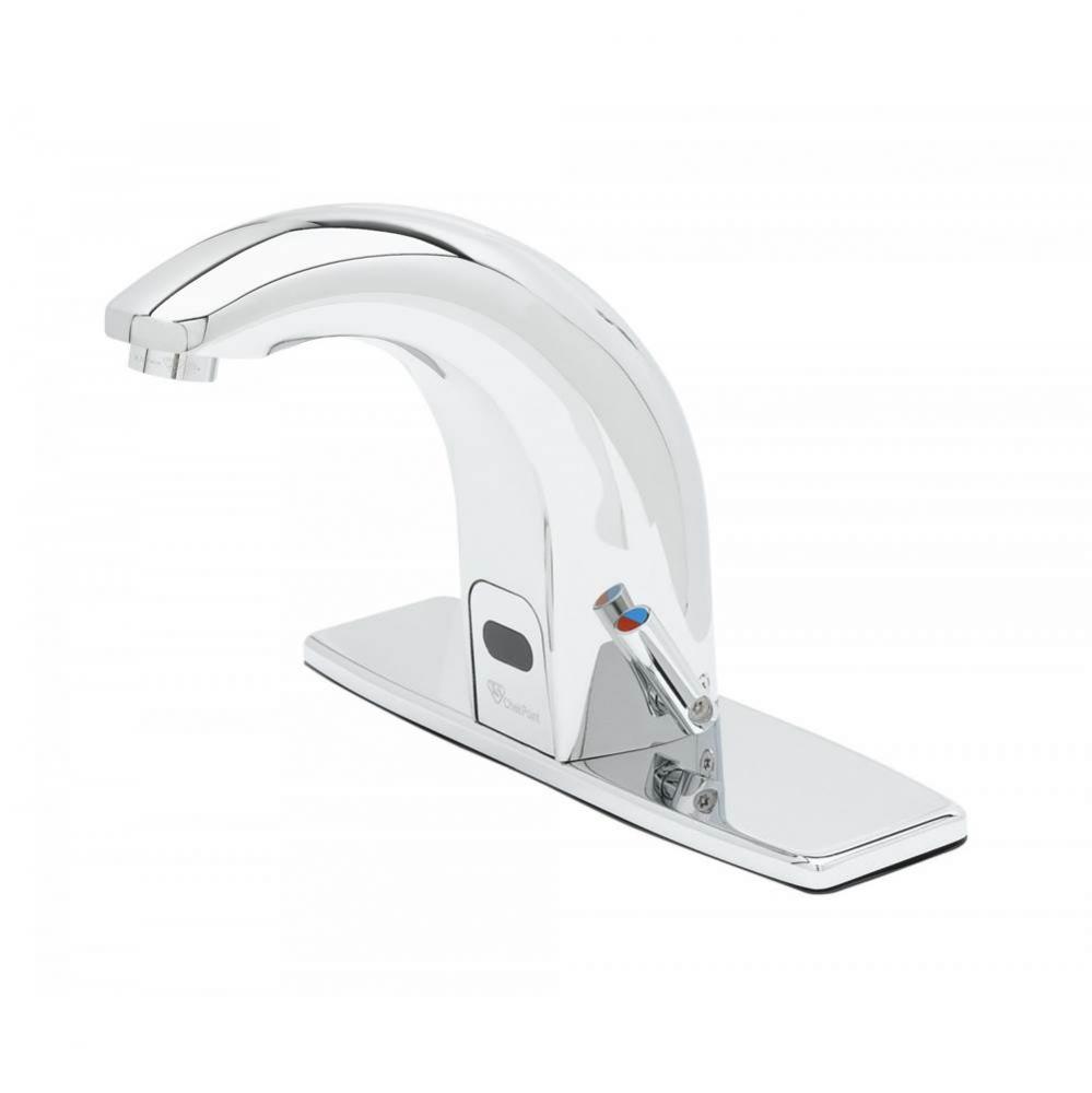 ChekPoint Above-Deck Electronic Faucet, 8'' Deck Plate, Contemporary Spout, 2.2 GPM Aera