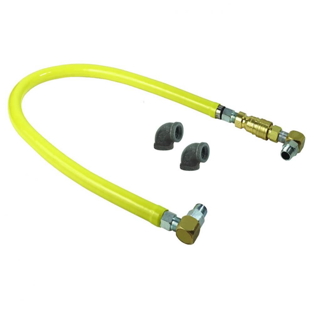 Gas Hose: 3/4'' x 48'' Reverse Quick Disconnect, Swivel Links